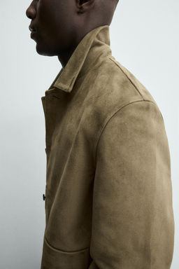 FAUX SUEDE JACKET WITH POCKETS - Zara фото 5
