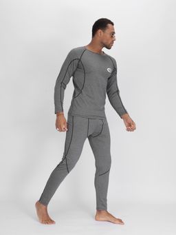 Комплект мужского термобелья без начеса серого цвета 2212Sr - FUYOUKAI фото 3