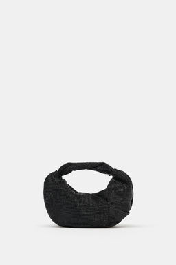 BOLSO DE MANO APLIQUES BRILLANTES / Negro - Zara фото 3