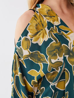 ?al Yaka Desenli Vual Kad?n Kimono