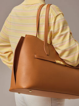 Кожаная сумка Bossy DBR 31382 коричневый лист  фото 4