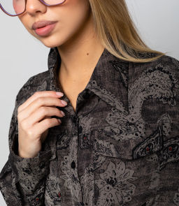 Блуза #КТ2580 (1), графит - Dommod фото 5