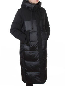 A81 BLACK Пальто зимнее женское (200 гр. холлофайбер)