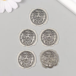 Декор металл для творчества «Оттиск печати, Король», набор 5 шт., 3×3 см