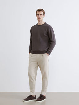 Bisiklet Yaka Erkek Kal?n Sweatshirt