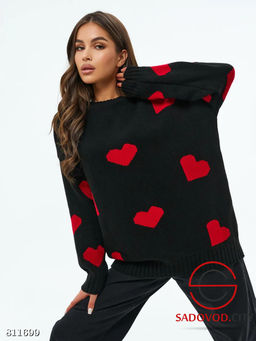 Свитер женский с сердечками - Bruno фото 3