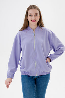 Бомбер из коттон фита сирень макси - Амадэль фото 11