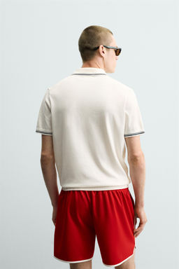 POLO PUNTO REGULAR FIT CONTRASTE / Blanco - Zara фото 3