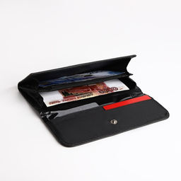 Кошелёк на кнопке, цвет чёрный - Simaland фото 4