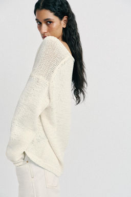 JERSEY PUNTO ESCOTE PICO / Crudo - Zara фото 4