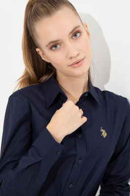 U. S. Polo Assn Женская базовая рубашка темно-синего цвета с длинным рукавом - U.s. polo assn фото 7