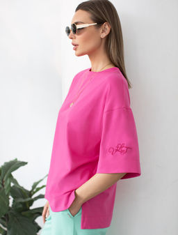 VILATTE / Свободная футболка из премиального хлопка  фото 6