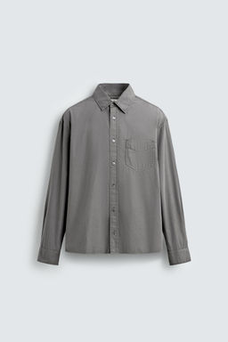 Рубашка RELAXED FIT ALGODON серая