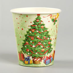 Стакан бумажный Новогодняя ёлочка, набор 6 шт.