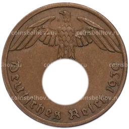 Монета 1 рейхспфенниг 1939 года A Германия