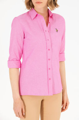 Рубашка женская розовая Uzunkol Basic - U.s. polo assn фото 6