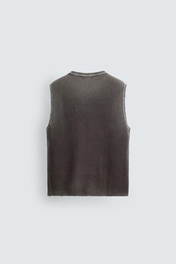CAMISETA TANK PUNTO  LAVADO / Marr?n