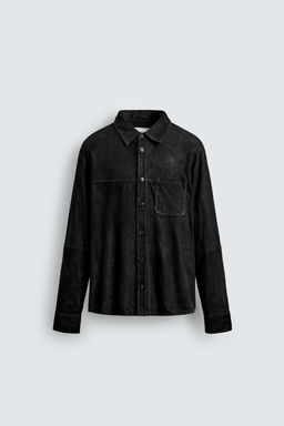 LEATHER SUEDE OVERSHIRT