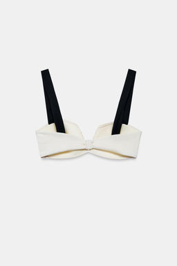 TOP BIKINI PLIEGUES CONTRASTE / Crudo - Zara фото 8
