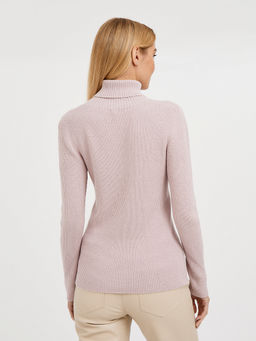 водолазка женская в розовом цвете в рубчик - Glenfield фото 6