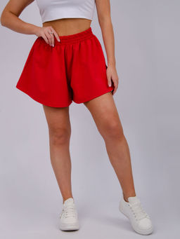 Шорты Лолита, футер с лайкрой - Малина фото 34