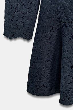 LACE RUFFLE MIDI DRESS - Zara фото 7