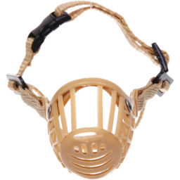 Цена за 3 шт. Намордник гуманный из гибкого пластика "Мой Бро", цвет светло - бежевый, №1 (лейбл)