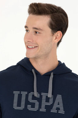 U. S. Polo Assn Мужская базовая толстовка темно-синего цвета с капюшоном - U.s. polo assn фото 2