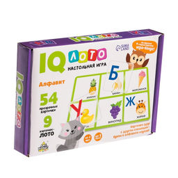 Настольная игра для детей на логику «Умное лото. Алфавит», от 1 игрока, 3+