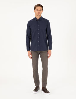 Lacivert Regular Fit Uzun Kollu G_mlek - Pierre cardin фото 4