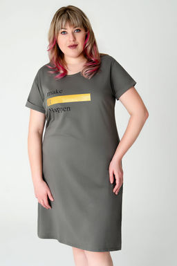 Арт. 4136 Туника женская 50-58 (5 шт) Цвет:полынь - Калинка фото 8