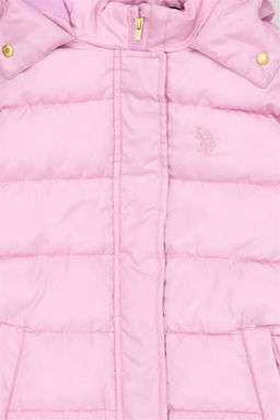 U. S. Polo Assn Сиреневое пальто с капюшоном для девочки - U.s. polo assn фото 6