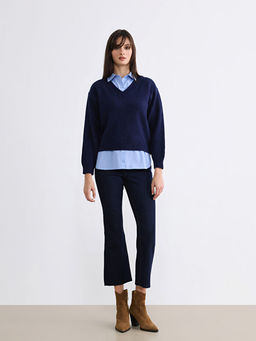 G?mlek Yaka Kad?n Triko Kazak