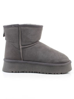 04-PF8521-5 GRAY Угги женские (натуральная замша, 100% шерсть)
