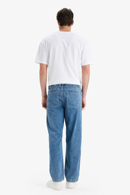 Yumu_ak Dokulu Wide Leg Jean Pantolon - Defacto фото 5