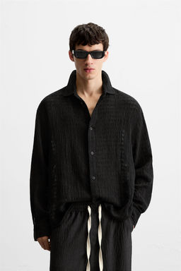 JACQUARD LINEN/COTTON SHIRT - Zara фото 2
