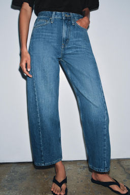 JEANS ZW COLLECTION ANKLE RELAXED TIRO MEDIO / Azul medio - Zara фото 8