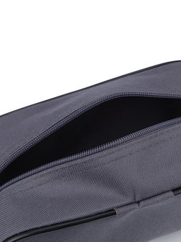 Косметичка на молнии дорожная, мужская, с ручкой, средний размер, тёмно-серая