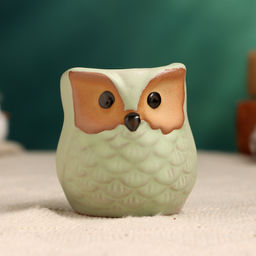 Декоративный горшок для цветов «Сова Ава» керамический, 150 мл, 6×6×6.5 см, МИКС