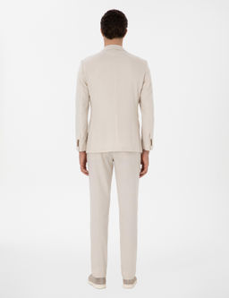 Ekru Slim Fit Tak_m Elbise - Cacharel фото 5