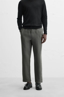 RELAXED FIT TEXTURED TROUSERS - Zara фото 28