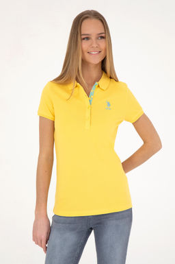 Женская желтая базовая футболка Неожиданная скидка в корзине - U.s. polo assn фото 9