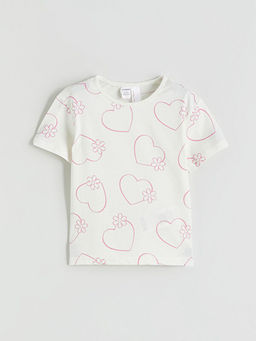 Kalp Bask?l? K?z ?ocuk Ti??rt ve Tayt