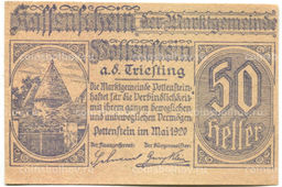 Банкнота 50 геллеров 1920 года Австрия  Поттенштайн (нотгельд)