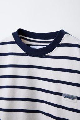 HEAVYWEIGHT STRIPED LABEL T-SHIRT - Zara фото 3