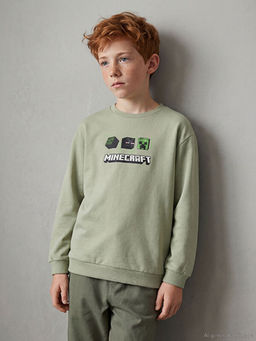 Minecraft Bask?l? Erkek ?ocuk Sweatshirt