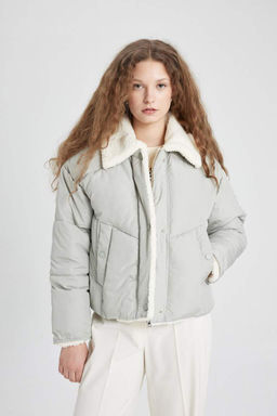 Пальто из тафты стандартного кроя - Defacto фото 3