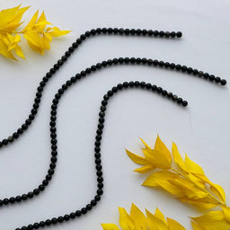 Бусины для украшений из серебристого Обсидиана 38 см