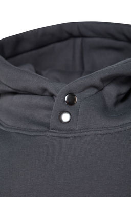 Antrasit Kapusonlu Yakas? C?tc?tl? Basic Oversize/Genis Kesim Ici Polar Sweatshirt TMNAW24SW00043 - Trendyolmilla фото 7