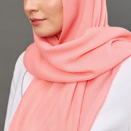 Палантин 170 х 70 см, цвет лосось - Мастерская ПОКРОВ фото 2